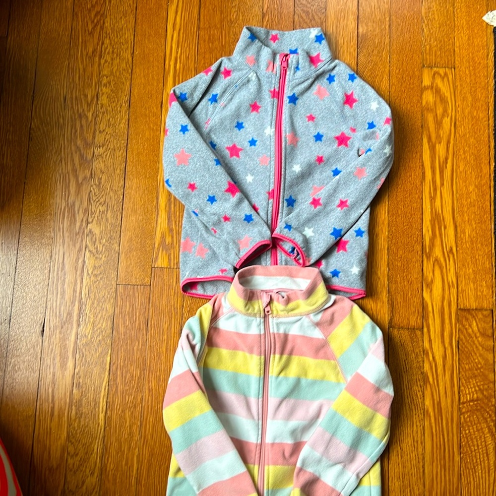 Pair of H&M zip up lightweight fleece jackets-Size 5T/6